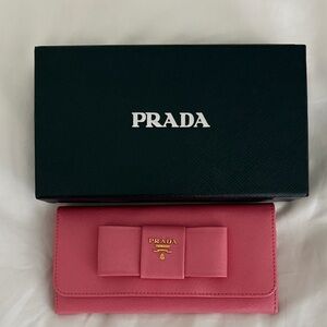 Prada Pink Bow Wallet